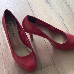 Madden Girl Red Patent Leather Pumps